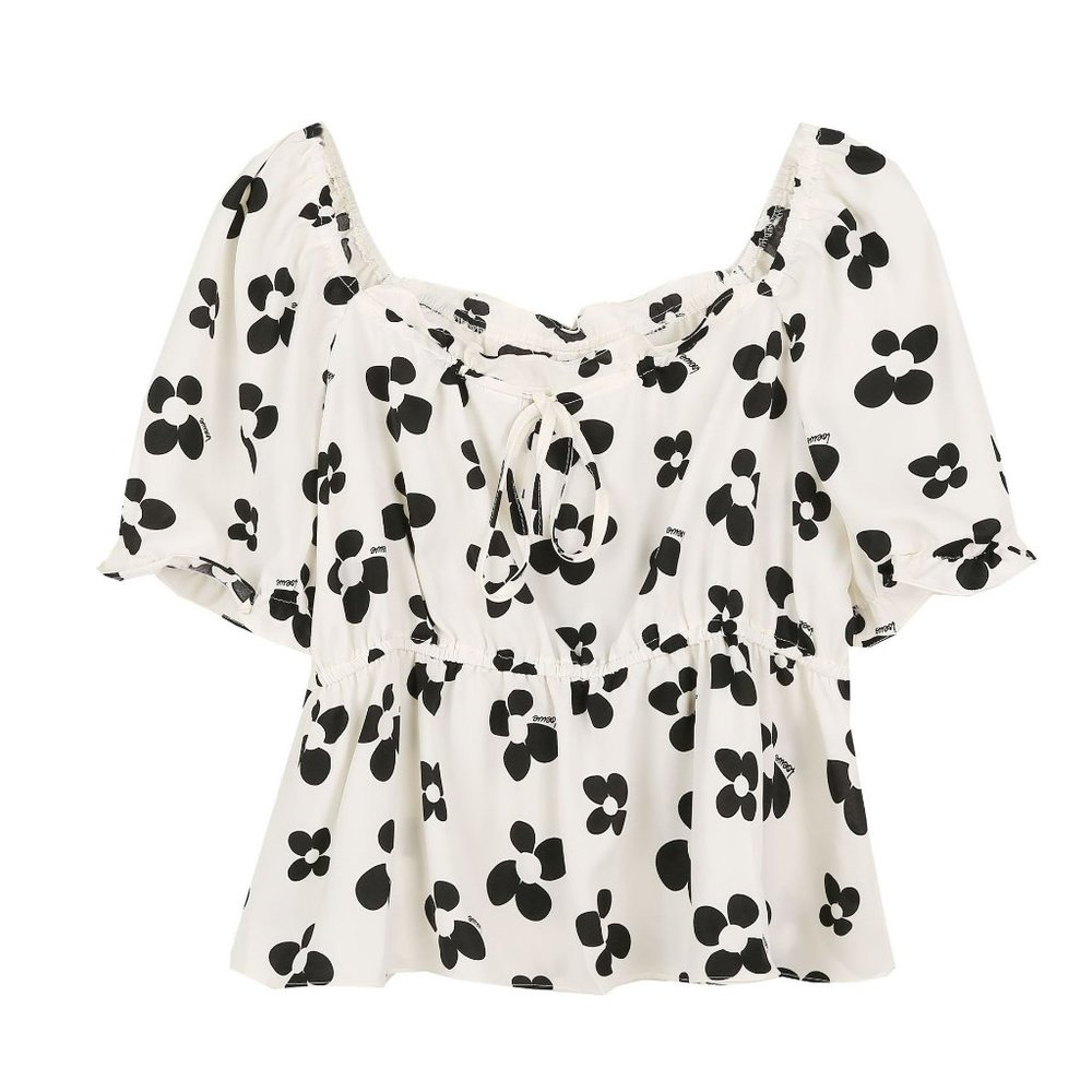Floral Printed Chiffon Tops for Women